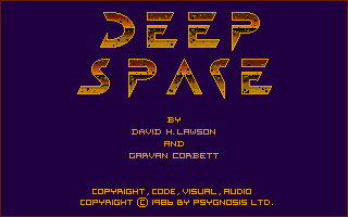 Deep Space title screen for Atari ST